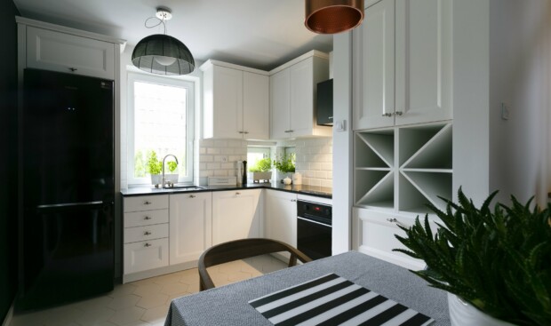 Kuchnia WFM Villa II M101 blat granit Negro Tebas Silestone - Kuchnie na wymiar Kraków, meble kuchenne Kraków | WFM Kuchnie Kraków