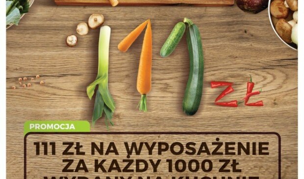 111 zł na wyposażenie za każdy 1000 zł wydany na kuchnię - Zimowa promocja na meble kuchenne WFM - Kuchnie na wymiar Kraków | WFM Kuchnie Kraków